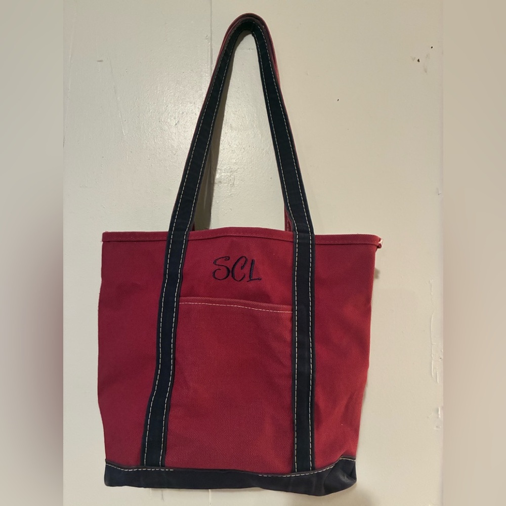 Vintage LL Bean Boat and Tote Plum and Navy